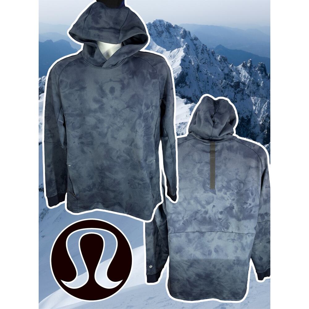 Lululemon Textured Tech Hoodie Blue Diamond Dye Large